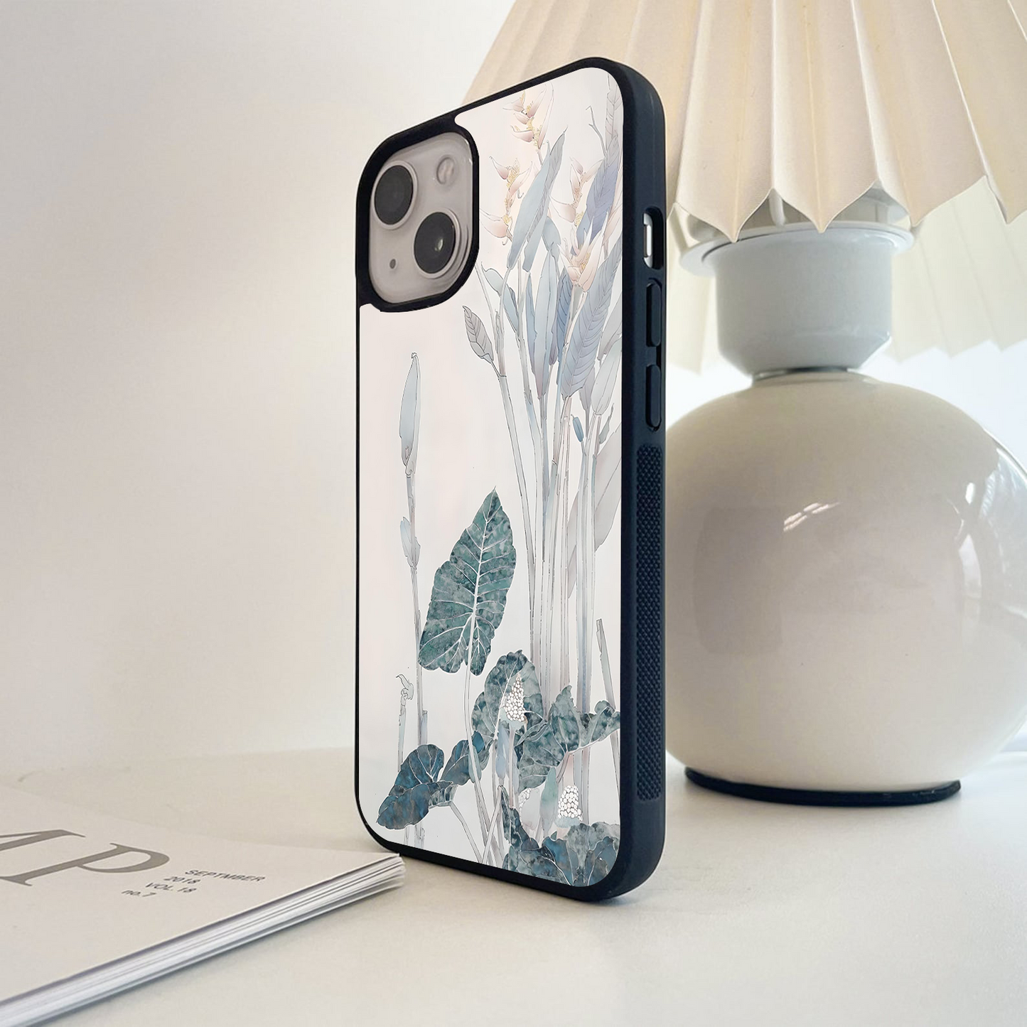 Elegant Watercolor Flowers Glass Case