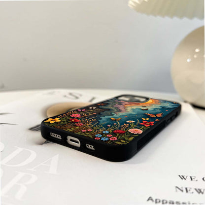 Glowing Moonlight Butterfly Glass Case