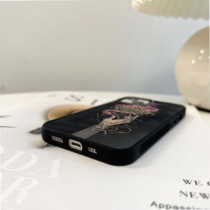 Golden Mandala Lotus Glass Case