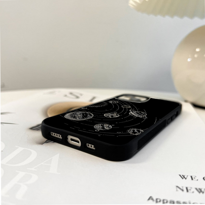 Cosmic Orbit Lines Glass Case