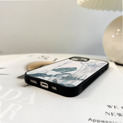 Elegant Watercolor Flowers Glass Case