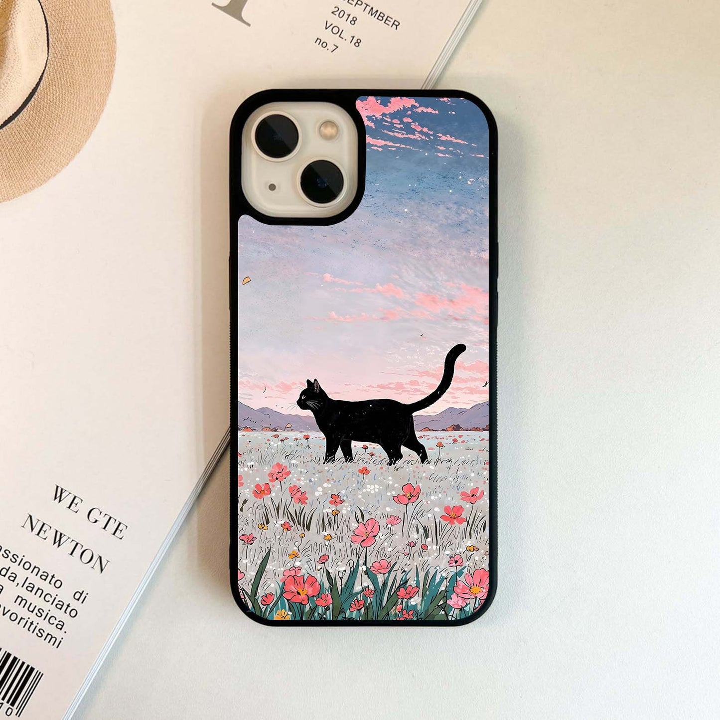 Floral Cat Walk Glass Case