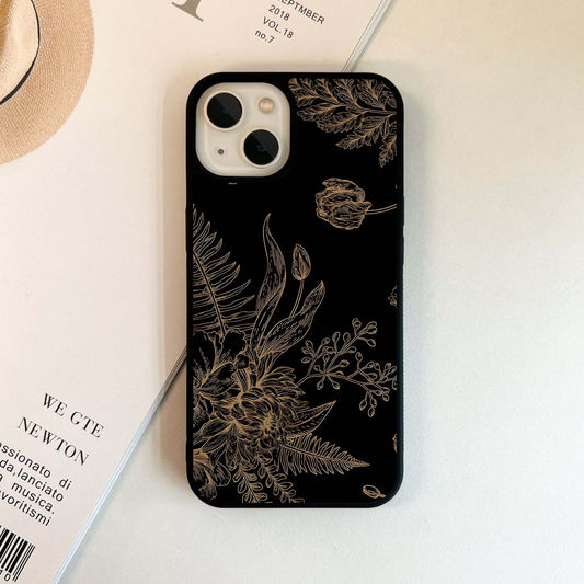 Golden Petal Nocturne Glass Case