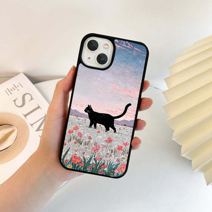 Floral Cat Walk Glass Case