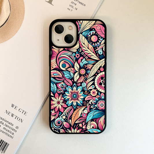 Pink Monaco Pattern Glass Case