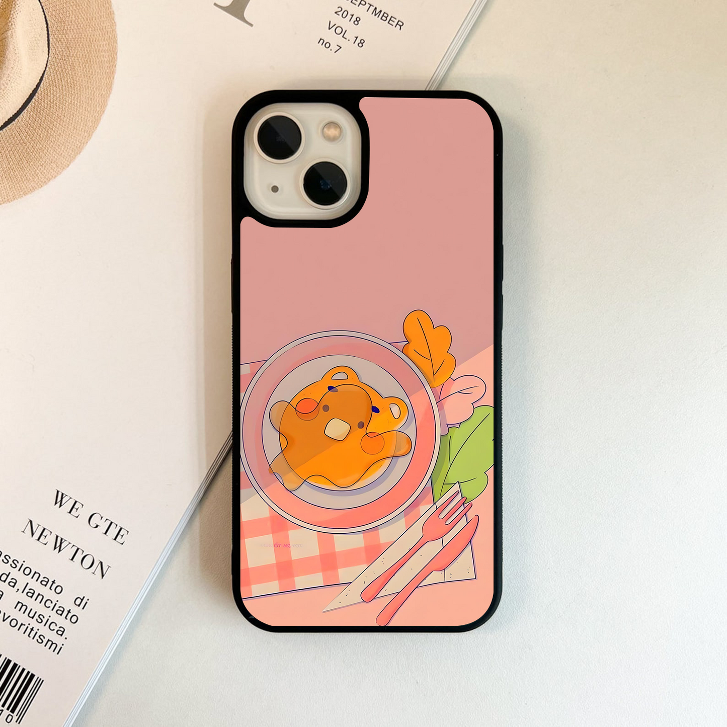 Butter Bear Hug  Glass Case