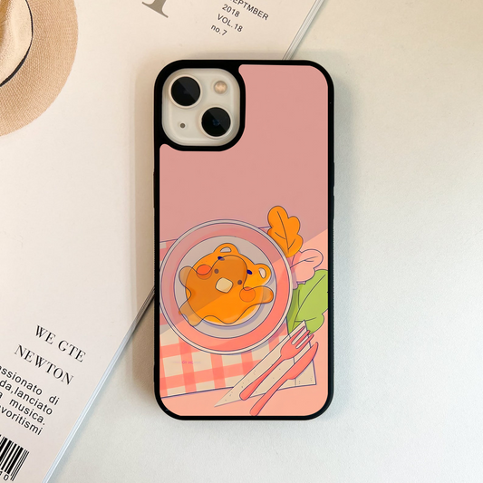 Butter Bear Hug  Glass Case