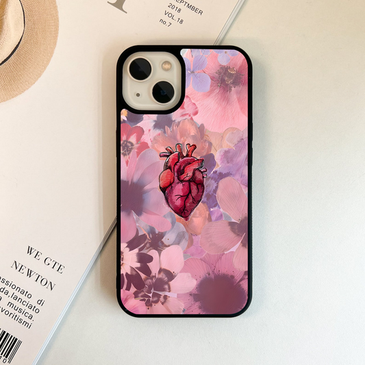 Heart In Bloom Glass Case