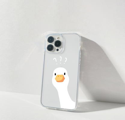 Curious Quack Mood Clear Silicon Cover