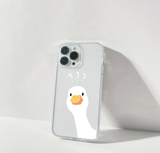 Curious Quack Mood Clear Silicon Cover