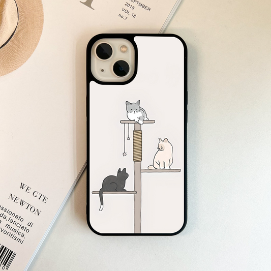 Cat Tower Trio Glass Case
