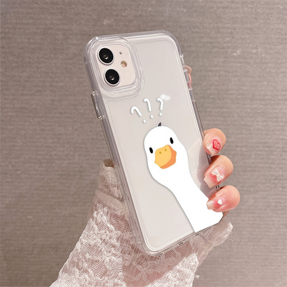 Curious Quack Mood Clear Silicon Cover