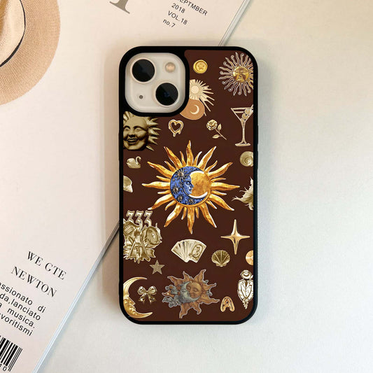 Golden Cosmic Charms Glass Case