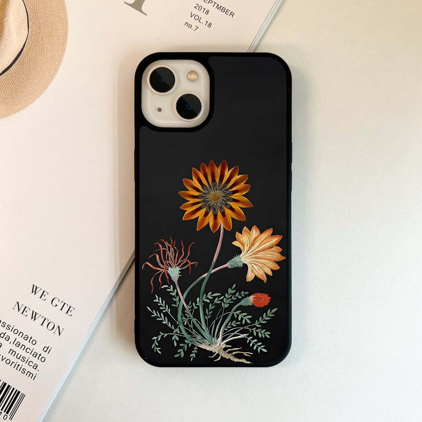 Golden Petal Radiance Glass Case