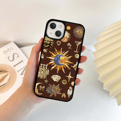 Golden Cosmic Charms Glass Case