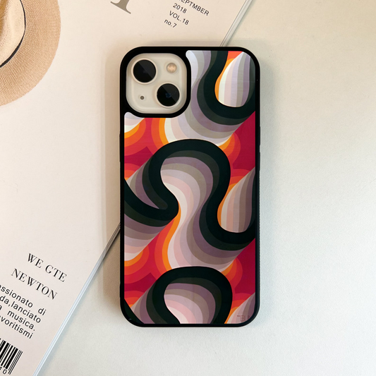 Retro Curve Waves Glass Case