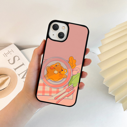 Butter Bear Hug  Glass Case