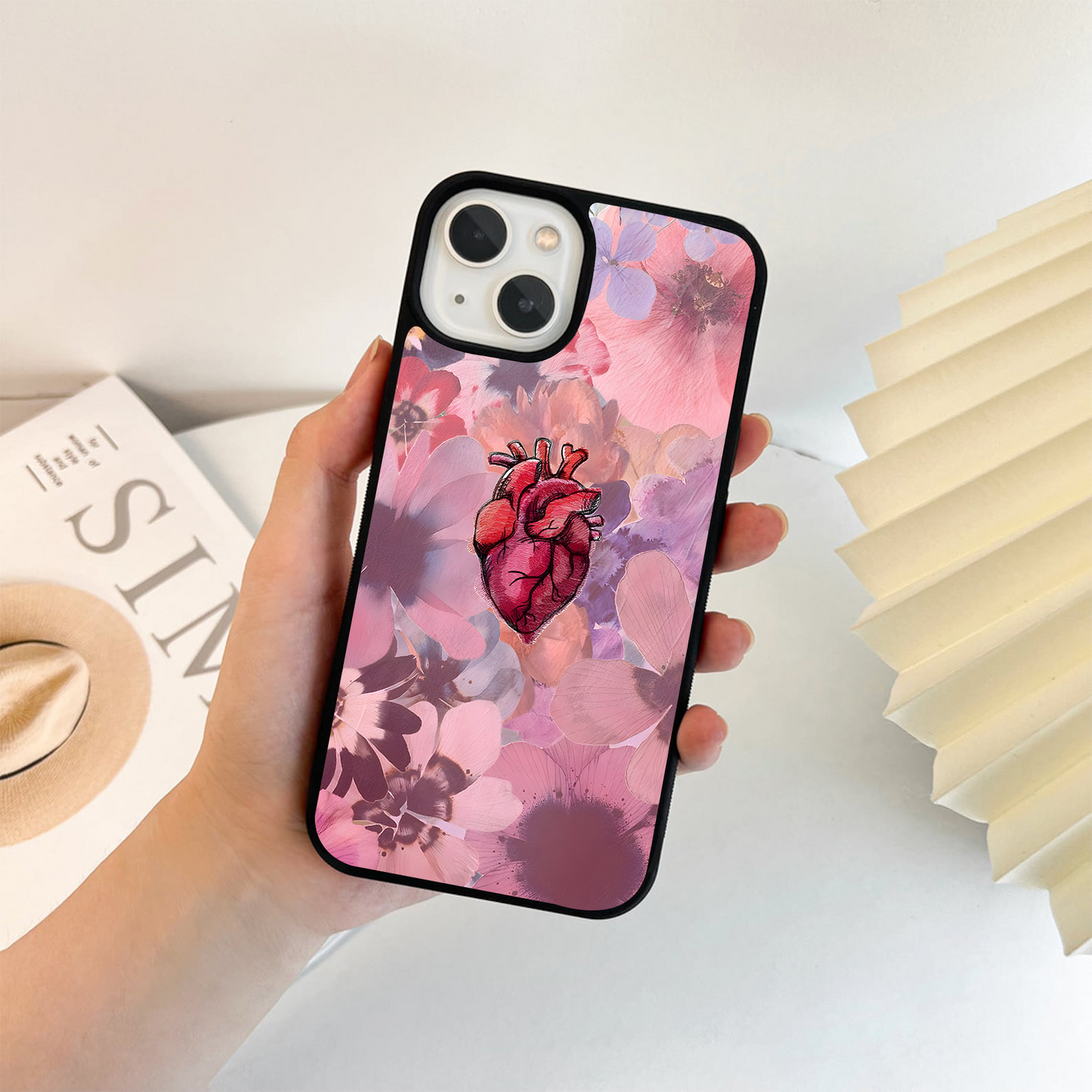 Heart In Bloom Glass Case