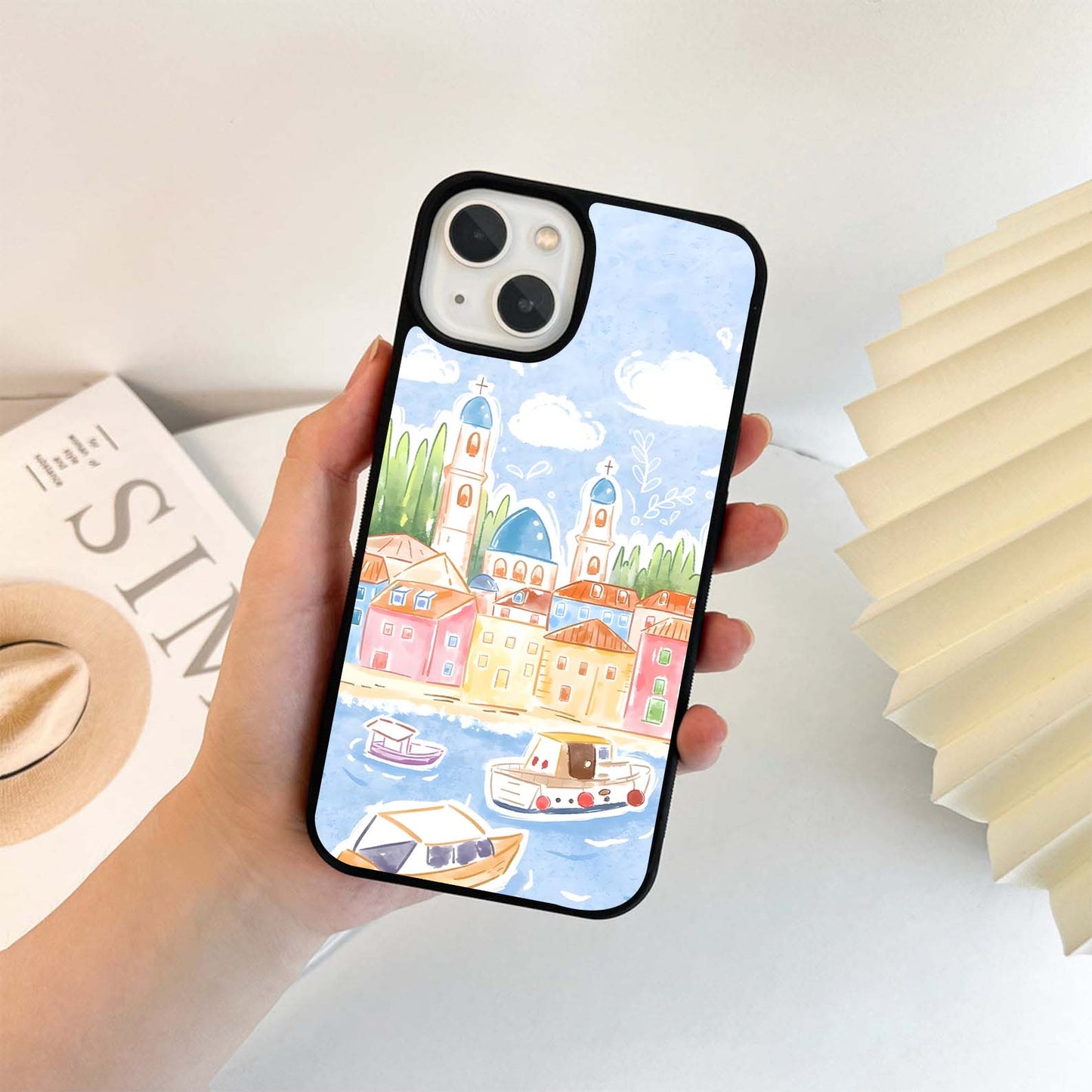 Pastel Coastal Charm Glass Case