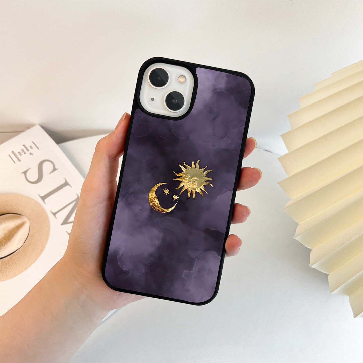 Golden Cosmic Harmony Glass Case