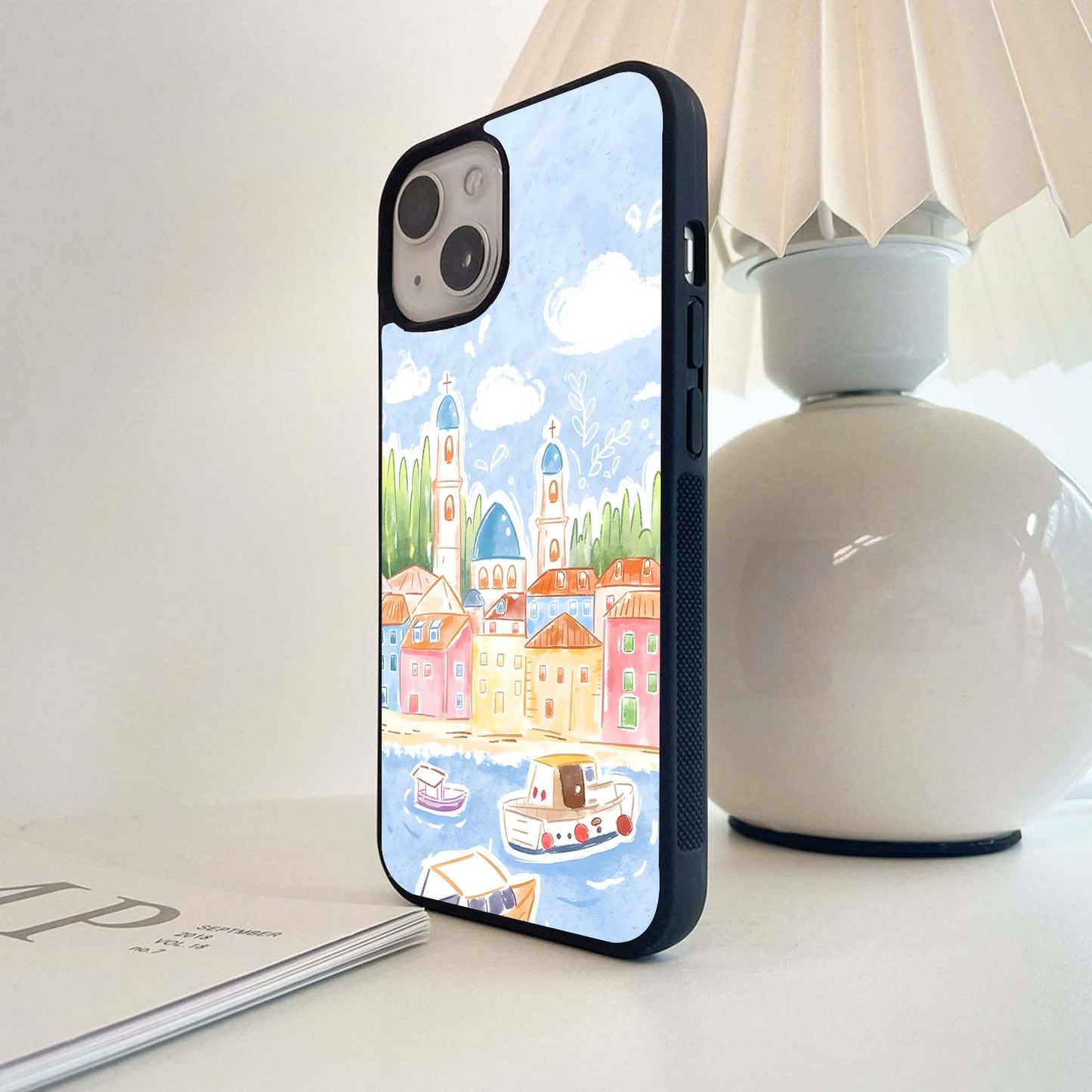 Pastel Coastal Charm Glass Case