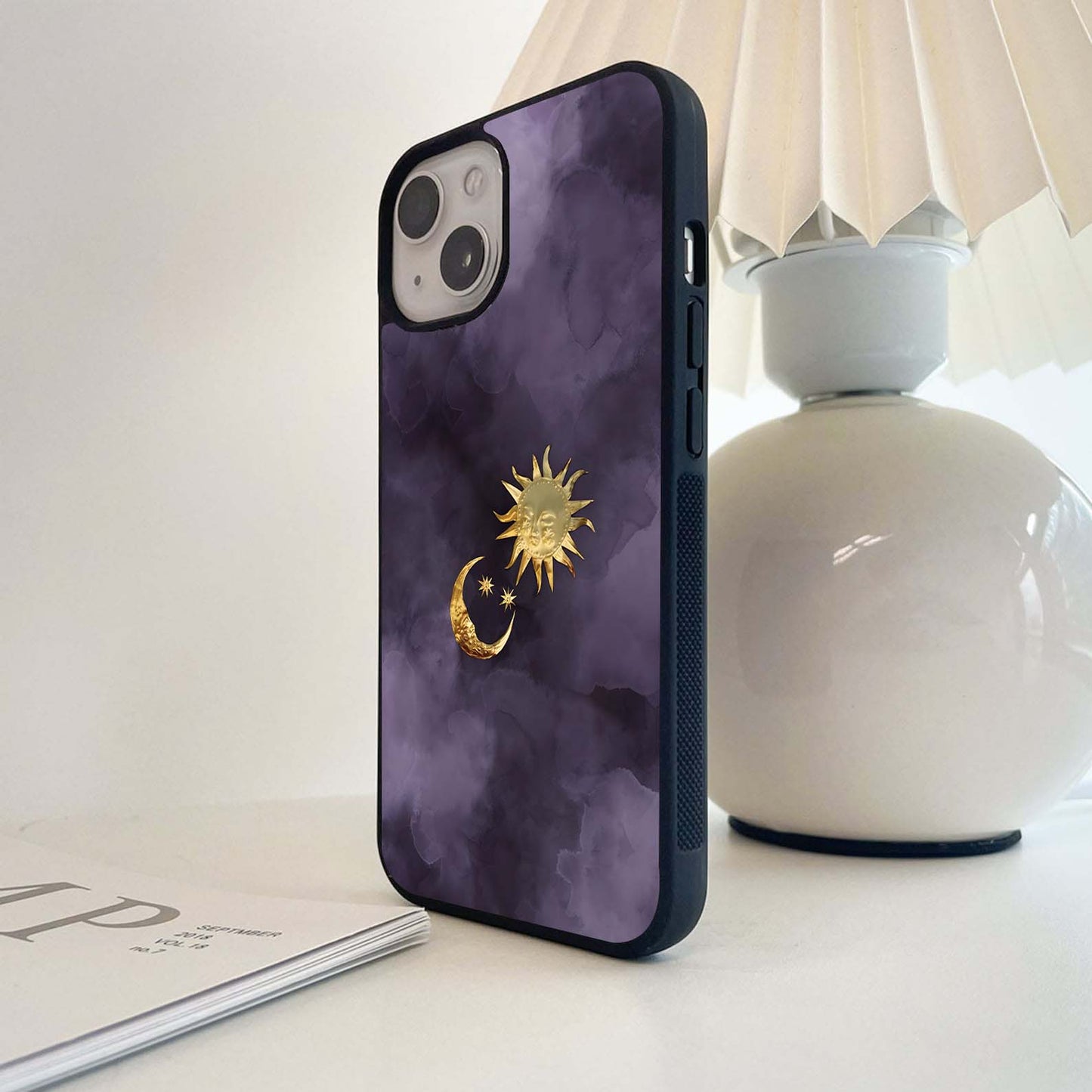 Golden Cosmic Harmony Glass Case