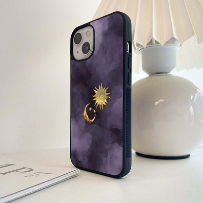 Golden Cosmic Harmony Glass Case