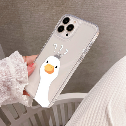 Curious Quack Mood Clear Silicon Cover
