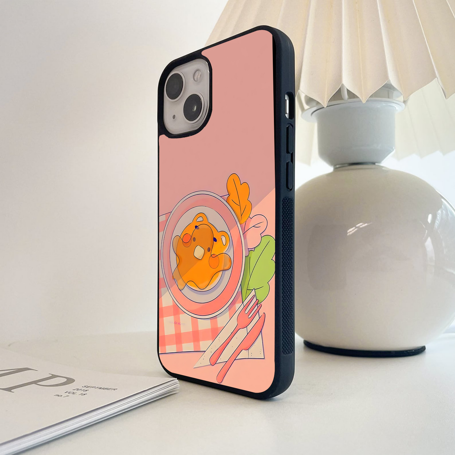 Butter Bear Hug  Glass Case