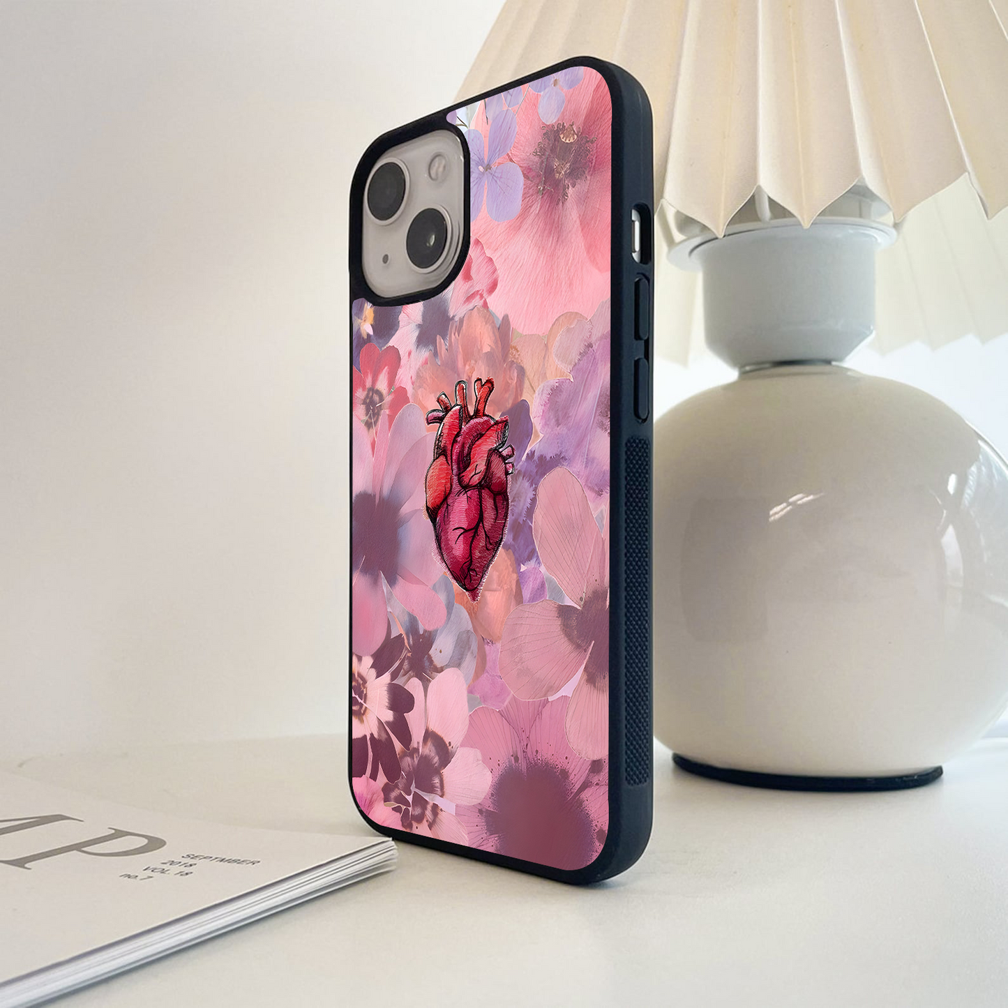 Heart In Bloom Glass Case