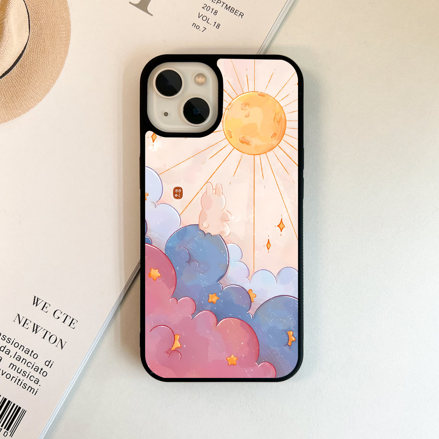 Sunrise Bunny Bliss Glass Case