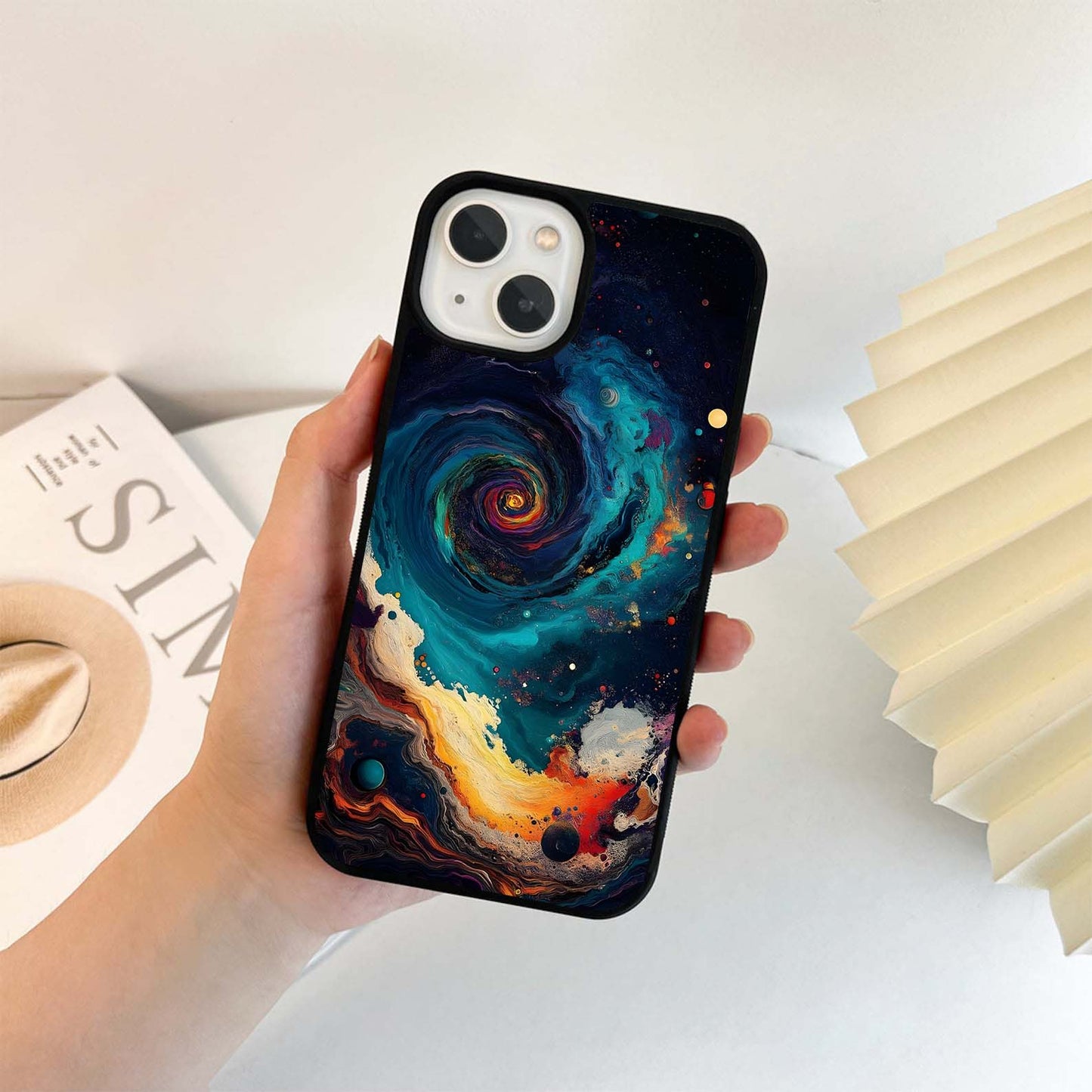 Galactic Vortex Fire Glass Case