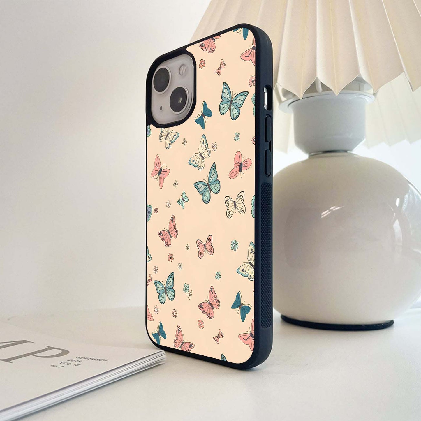 Pastel Flutter Garden Glass Case