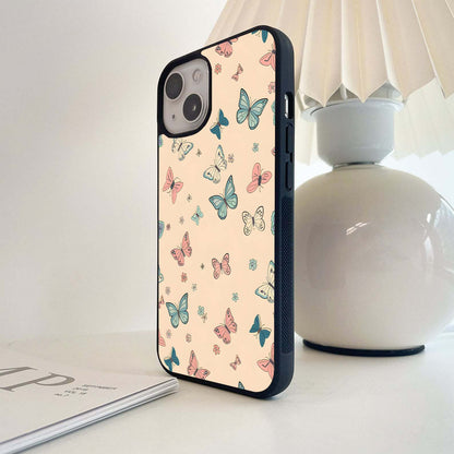 Pastel Flutter Garden Glass Case