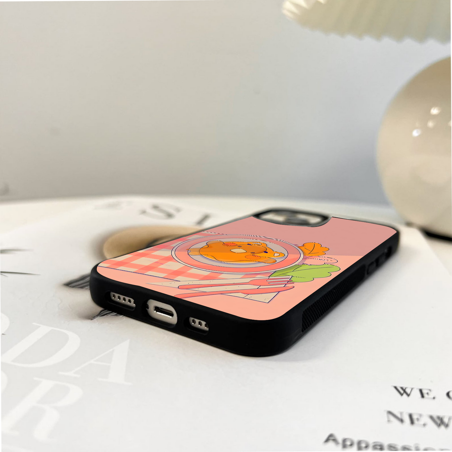 Butter Bear Hug  Glass Case