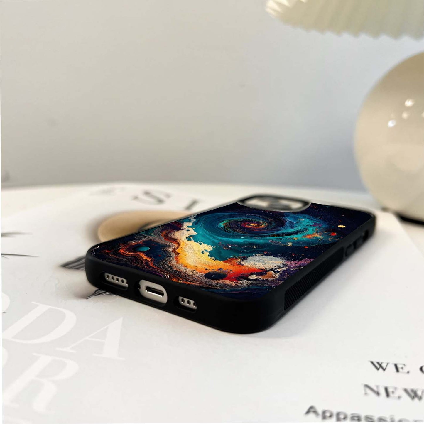 Galactic Vortex Fire Glass Case