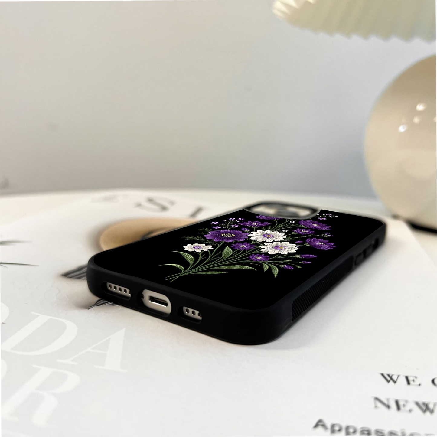 Dark Flowers Shades Glass Case