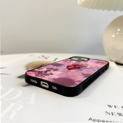 Heart In Bloom Glass Case