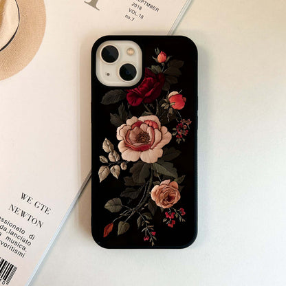 Gothic Rose Embroidery Glass Case