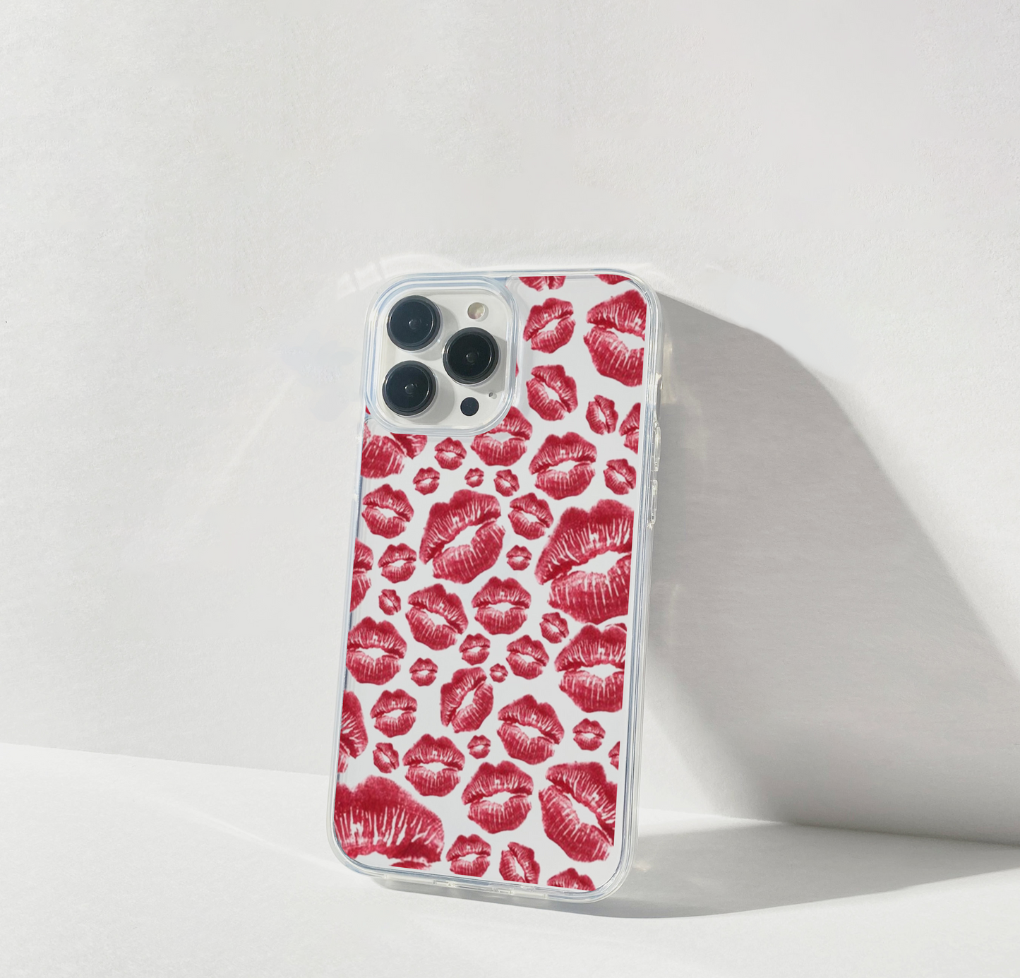 Heart Kiss Vibes Clear Silicon Cover