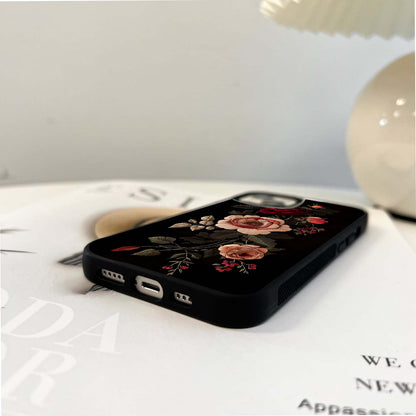 Gothic Rose Embroidery Glass Case