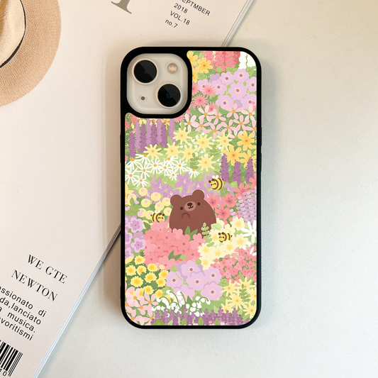 Buzzing Floral Jungle Glass Case