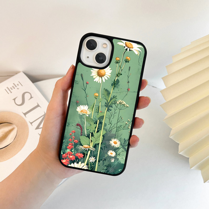 Floral Bookmark Art Glass Case