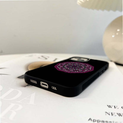 Graceful Organic Mandala Glass Case