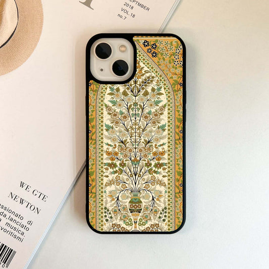 Golden Floral Heritage Glass Case