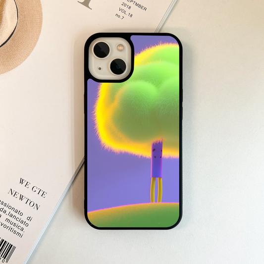 Fluffy Tree Mood Glass Case