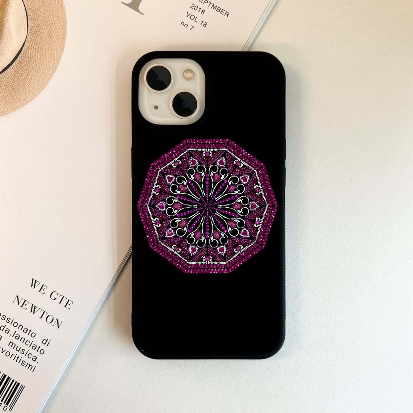 Graceful Organic Mandala Glass Case