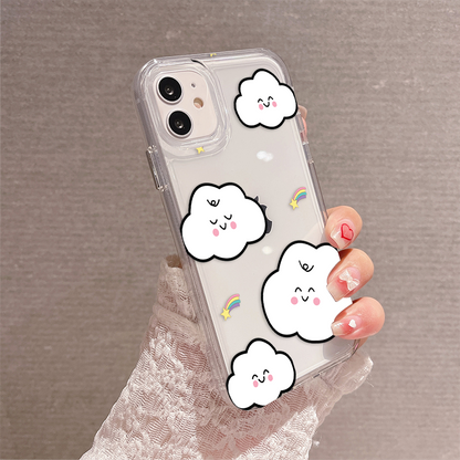 Smiley Cloud Pattern Clear Silicon Case Cover