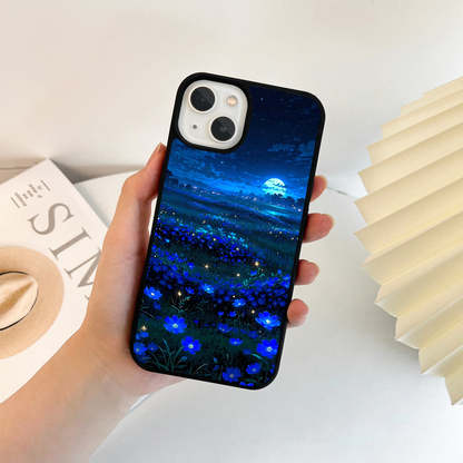 Midnight Blossom Fields Glass Case