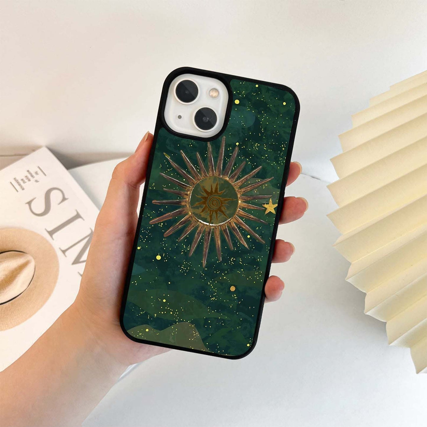 Green Cosmic Radiance Glass Case